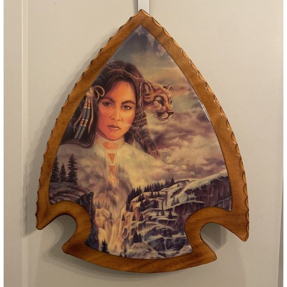 Native American Man & Women Set Of Two 21”x17” Handmade Framed Art - Picture 2 of 4